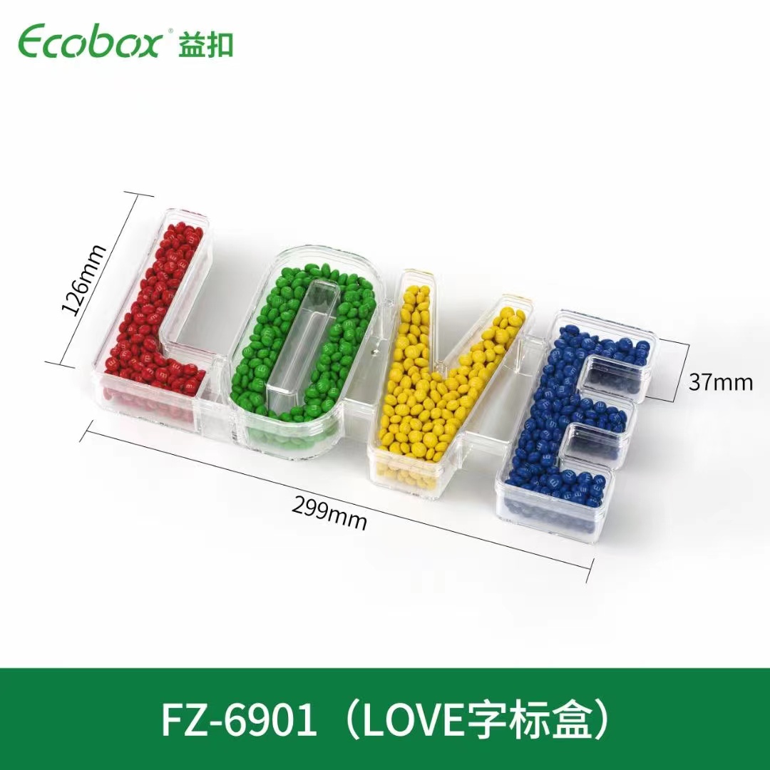 EcoBox FZ-6901 LOVE WORDMARK CANDY DECORAÇÃO RECIMENTO