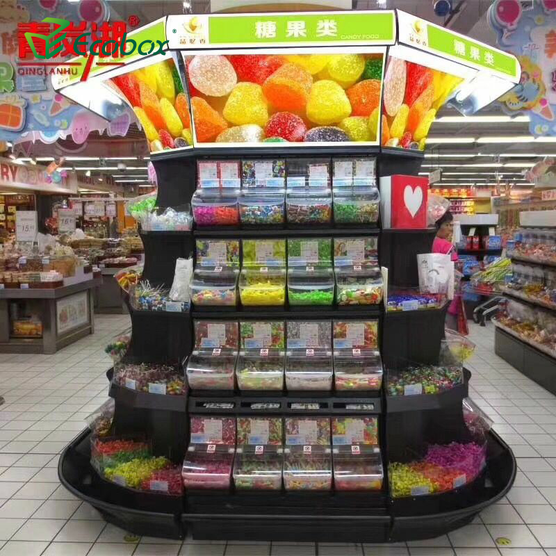 TG-012 novo estilo prateleira de exibição de alimentos a granel de supermercado